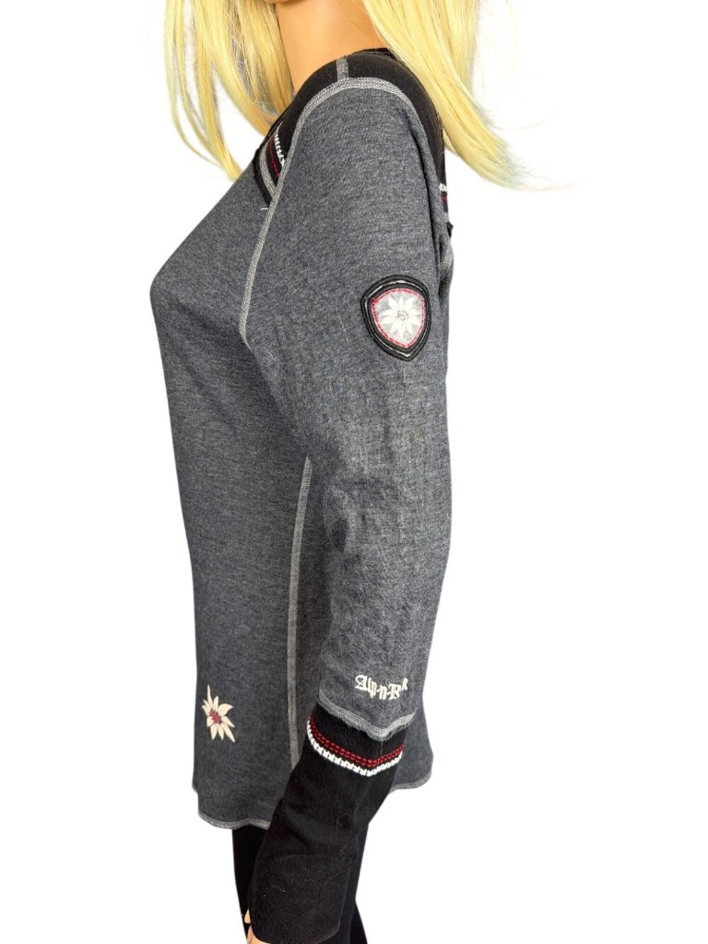 Alp-n-Rock Crew Heather Gray/Black Medium MSRP$198 Cotton Embroidered - Picture 5 of 16